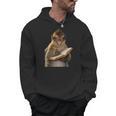 Monkey Reading Book Writing Journal Book Lover Writer Men Hoodie