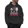 Nothing Beats Reading Rock Paper Scissors Book Lover Library Men Hoodie