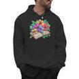 Open Book With Colorful Hibiscus Flowers Bloom Men Hoodie