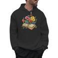 Open Book With Wildflowers Vintage Botanical Reading Men Hoodie Open Book With Wildflowers Vintage Botanical Reading Men Hoodie