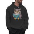Owl Reading A Book Owls Wearing Glasses Librarian Men Hoodie Owl Reading A Book Owls Wearing Glasses Librarian Men Hoodie