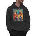 Parrot Love Reading And Parrots Child Book Lover Men Hoodie Parrot Love Reading And Parrots Child Book Lover Men Hoodie