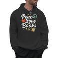 Peace Love Books Cute Retro Reading Graphic Men Hoodie