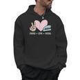 Peace Love Books Reading Men Hoodie