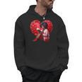 Pretty Girl With Book And Hearts For Valentine's Day Men Hoodie Pretty Girl With Book And Hearts For Valentine's Day Men Hoodie