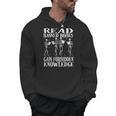 Read Banned Book Lover Skeleton Reading Librarian Halloween Men Hoodie