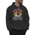 Read Books Drink Coffee Fight Evil Book Lover Worm Nerd Men Hoodie