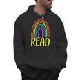 READ Rainbow Read Librarian Teacher Book Readers Reading Men Hoodie