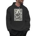 The Reader Skeleton Book Lover Tarot Card Reading Book Men Hoodie