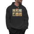 Reading Book Lover Bookish Cat Mom Cat Reading Books Stamps Men Hoodie