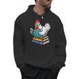 Reading Chicken Bookworm Cute Chicken With Glasses Books Men Hoodie Reading Chicken Bookworm Cute Chicken With Glasses Books Men Hoodie