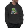Reading Dinosaur Book Lover Cute Dino Reading Men Hoodie Reading Dinosaur Book Lover Cute Dino Reading Men Hoodie