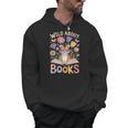 Reading Enthusiast Book Lover Tiger Cute Flowers Men Hoodie