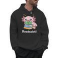 Readsalotl Axolotl Book Reading Men Hoodie Readsalotl Axolotl Book Reading Men Hoodie