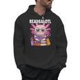 Readsalotl Axolotl Reading Book Bookworm Men Hoodie