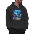 Readsolotl Blue Kawaii Axolotl Book Lover Reading Men Hoodie Readsolotl Blue Kawaii Axolotl Book Lover Reading Men Hoodie