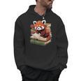 Red Panda Reading Book Animal Bookworm Men Hoodie