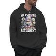 Retired Teacher Gnome Reading A Book Retirement Plan Men Hoodie