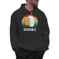 Retro Book Ghost Reading Halloween Teacher Men Women Men Hoodie