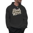 Retro Book Worm Reading For Book Lovers Men Hoodie