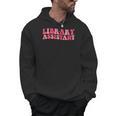 Retro Groovy Library Assistant Librarian Reader Books Men Hoodie