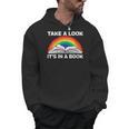 Retros Vintage Rainbow Take a Look It's In a Book Reading Men Hoodie