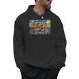 San Francisco Cat Golden Gate Bridge Starry Night Book Lover Men Hoodie