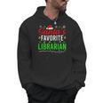 Santa's Favorite Librarian Cute Book Lover Christmas Men Hoodie