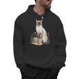 Siamese Cat Meezer Bookworm Flowers Book Reading Books Men Hoodie Siamese Cat Meezer Bookworm Flowers Book Reading Books Men Hoodie