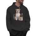 Staffordshire Bull Terrier Books Flowers Book Reading Men Hoodie Staffordshire Bull Terrier Books Flowers Book Reading Men Hoodie
