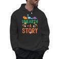 Summer Reading 2026 Dinosaurs Book Lover Unearth A Story Men Hoodie Summer Reading 2026 Dinosaurs Book Lover Unearth A Story Men Hoodie