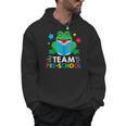 Team Pre-School Reading Frog Back To School Book Lover Men Hoodie Team Pre-School Reading Frog Back To School Book Lover Men Hoodie