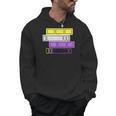 Threadless Grey Sky Chai Nonbinary Pride Book Stack Graphic Men Hoodie