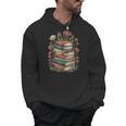 Vintage Books And Flowers Botanical Reading Illustration Men Hoodie