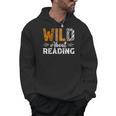 Wild About Reading Books Reader Lover Animals Leopard Zebra Men Hoodie
