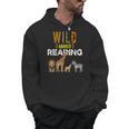 Wild About Reading Books Zoo Animals Love Book Reading Men Hoodie