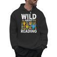 Wild About Reading Safari Animals Books Teacher Student Men Hoodie Wild About Reading Safari Animals Books Teacher Student Men Hoodie