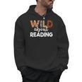Wild About Reading Teacher Reading Books Back To School Men Hoodie