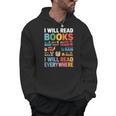I Will Read Books On A Boat With a Goat On Train Book Lover Men Hoodie I Will Read Books On A Boat With a Goat On Train Book Lover Men Hoodie