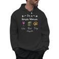 I Like Wine Reading Books And My Dog I'm A Simple Woman Men Hoodie