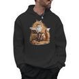 Wise Fox Reading A Book In Glasses Men Hoodie