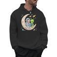Women's Astronaut Reading Book With Alien Moon Space Astronomy Men Hoodie Women's Astronaut Reading Book With Alien Moon Space Astronomy Men Hoodie