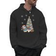Women's Book Lovers Christmas Tree Reading Penguin Holiday Bookworm Men Hoodie