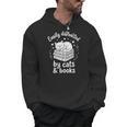 Women's Easily Distracted By Cats And Books Men Hoodie