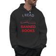 Women's I Read Banned Books Bluegrey-Red Literature Activist Men Hoodie