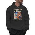 Women's Unearth A Story Reading Mammoth Prehistoric Book Librarian Men Hoodie