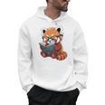 Book Reading Red Panda Reader Animal Cute Red Panda Premium Tri-Blend Men Hoodie