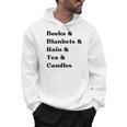 Books And Blankets And Rain And Tea And Candles Graphic Men Hoodie