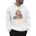 Capybara Reading a Book Cute Reading For Boys Girls Premium Tri-Blend Men Hoodie