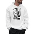 Cats Books And Coffee Kitty Cat Lover Men Hoodie